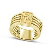 USC Trojas Gold Plated SC Interlock Rectanglar Frame Multiband Ring
